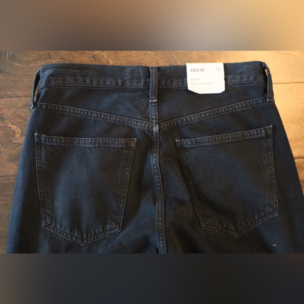 NWT AGOLDE Austin Mid Rise Tapered Slim Jeans - Picture 9 of 9